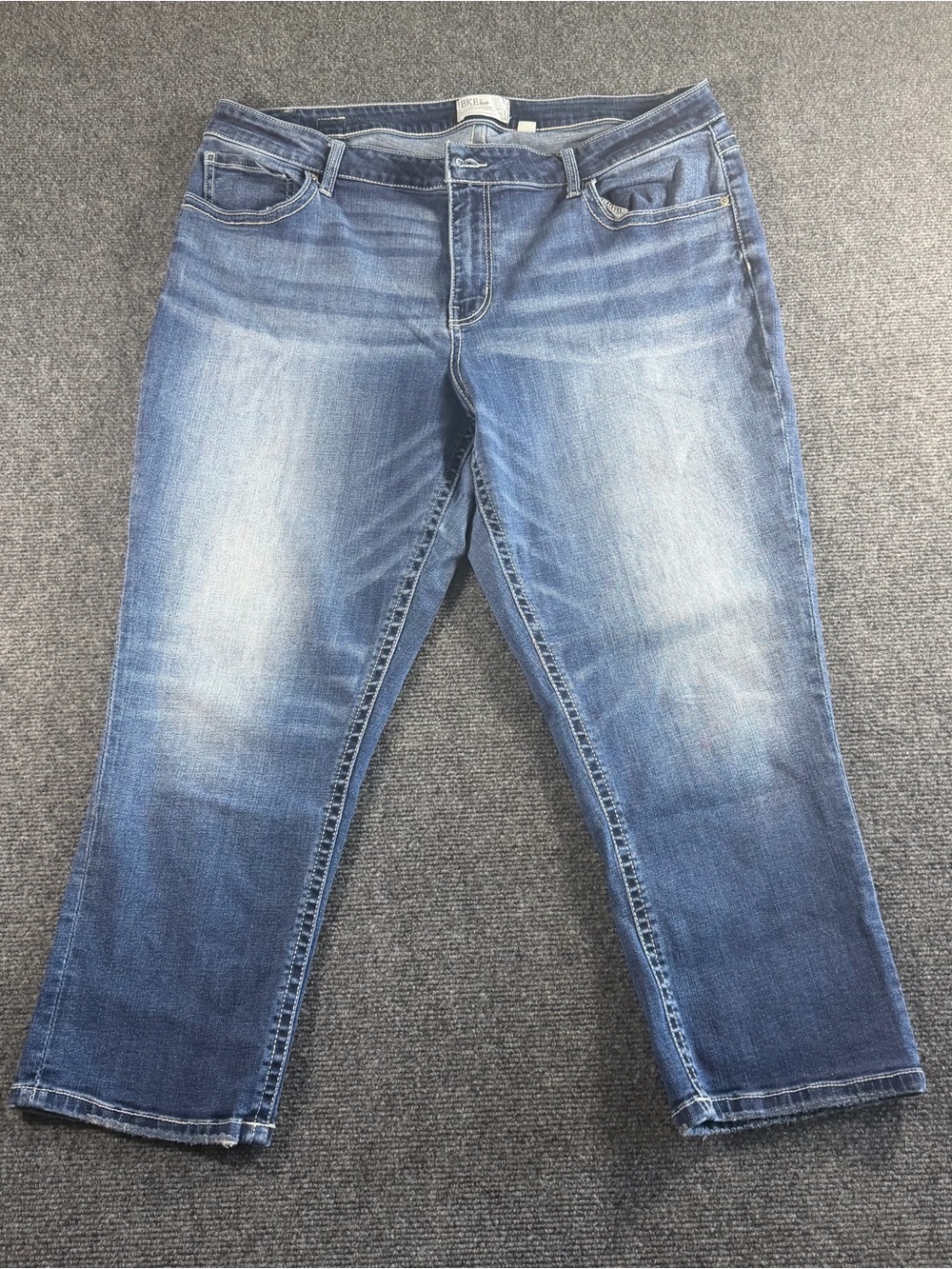 BKE Gabby Curvy Fit High Rise Cropped Denim Jeans Women's 36